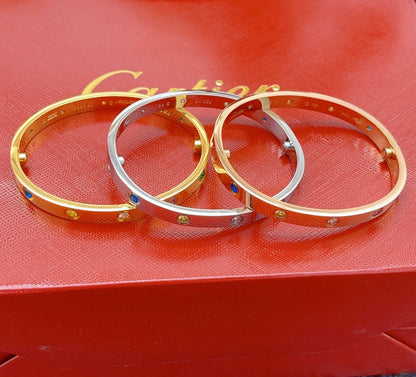[✨Panda Jewelry💎]2026 RAINBOW LOVE BRACELET 6.1MM  10 DIAMONDS