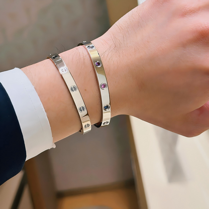 [✨Panda Jewelry💎]2026 RAINBOW LOVE BRACELET 6.1MM  10 DIAMONDS