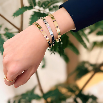 [✨Panda Jewelry💎]2026 RAINBOW LOVE BRACELET 6.1MM  10 DIAMONDS