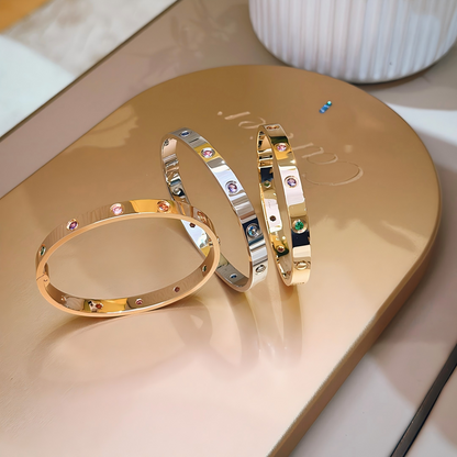 [✨Panda Jewelry💎]2026 RAINBOW LOVE BRACELET 6.1MM  10 DIAMONDS