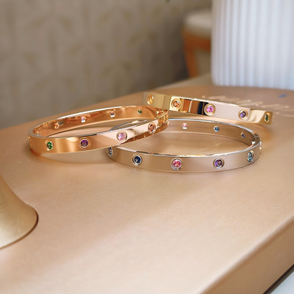 [✨Panda Jewelry💎]2026 RAINBOW LOVE BRACELET 6.1MM  10 DIAMONDS