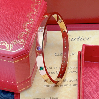 [✨Panda Jewelry💎]2026 RAINBOW LOVE BRACELET 6.1MM  10 DIAMONDS