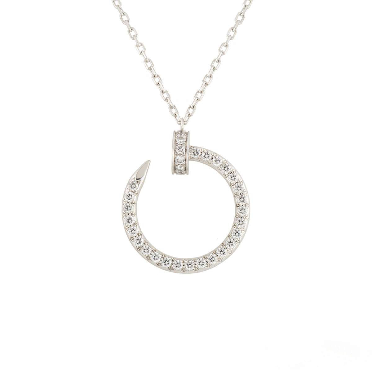 [Panda Jewelry]JUSTE NECKLACE SILVER DIAMONDS