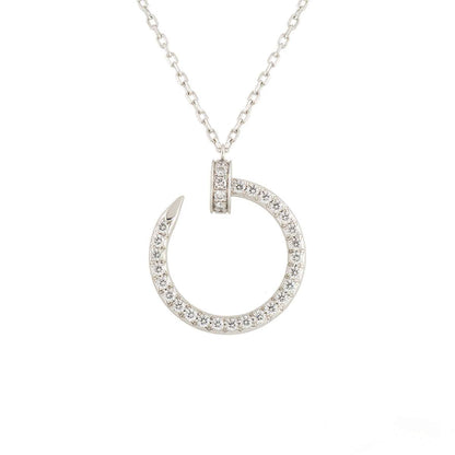 [Panda Jewelry]JUSTE NECKLACE SILVER DIAMONDS
