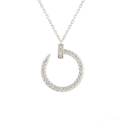 [Panda Jewelry]JUSTE NECKLACE SILVER DIAMONDS