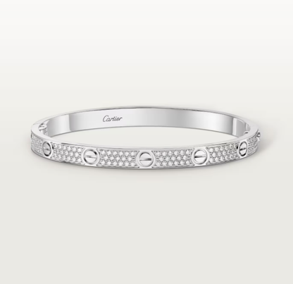 [Panda Jewelry]NEW-LOVE-4.8MM-Width Diamond-Studded Bracelet