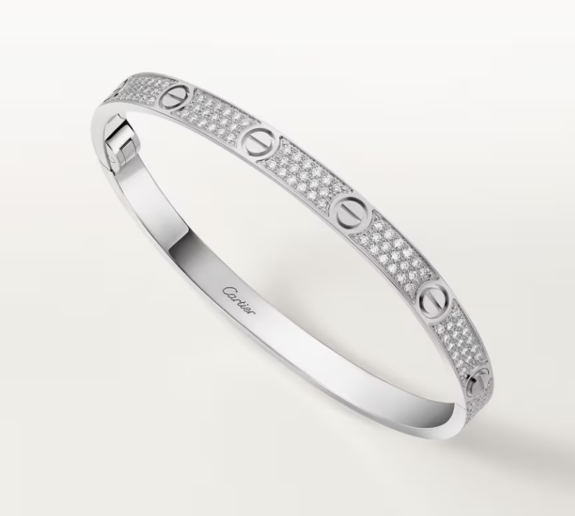 [Panda Jewelry]NEW-LOVE-4.8MM-Width Diamond-Studded Bracelet