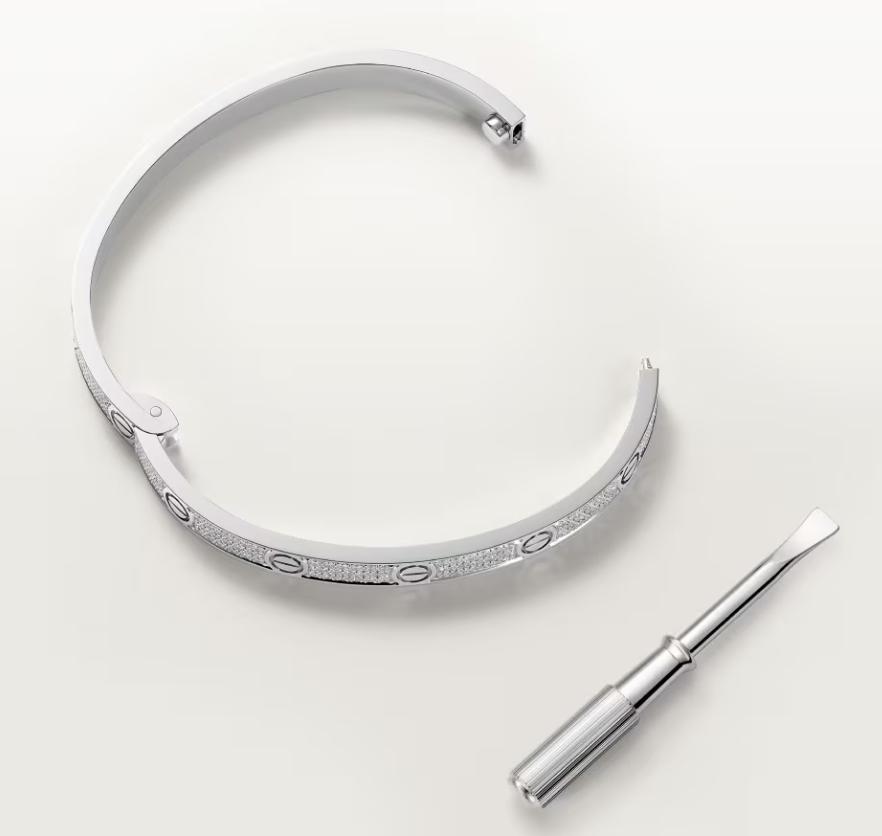 [Panda Jewelry]NEW-LOVE-4.8MM-Width Diamond-Studded Bracelet