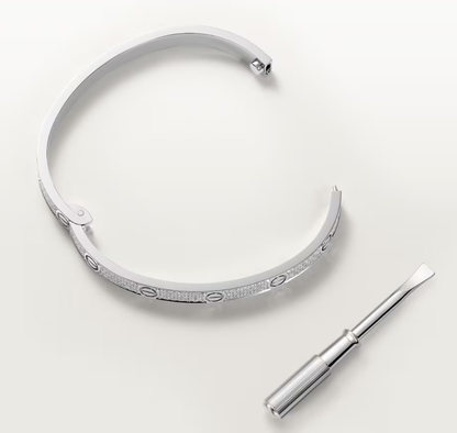 [Panda Jewelry]NEW-LOVE-4.8MM-Width Diamond-Studded Bracelet