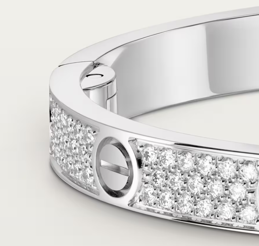 [Panda Jewelry]NEW-LOVE-4.8MM-Width Diamond-Studded Bracelet