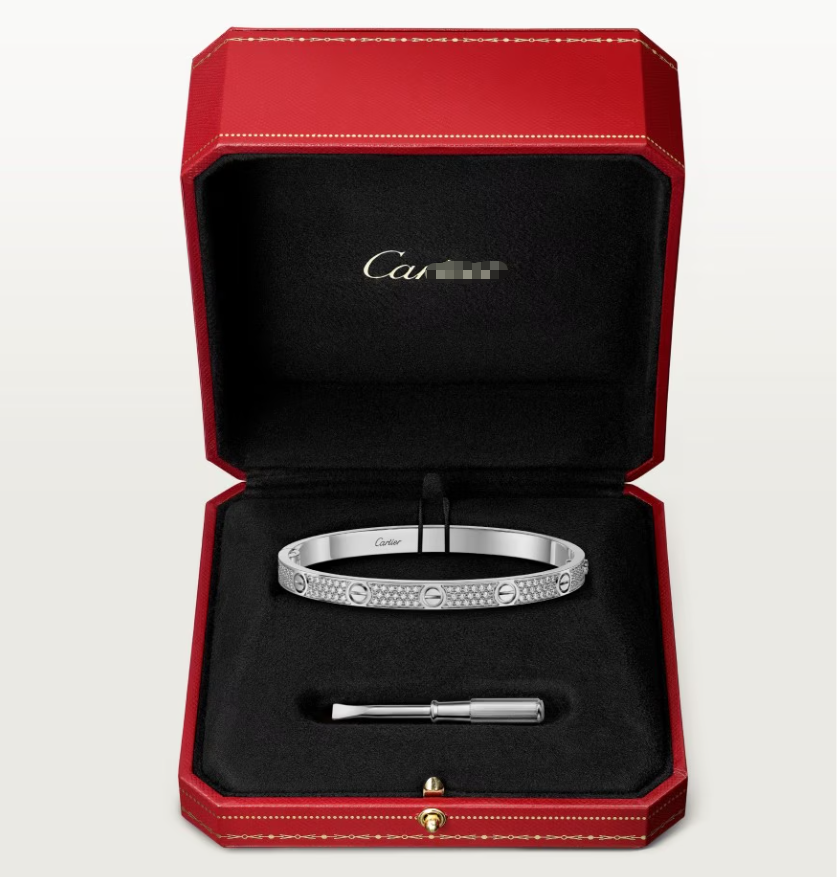 [Panda Jewelry]NEW-LOVE-4.8MM-Width Diamond-Studded Bracelet