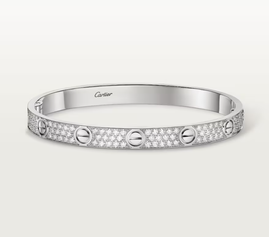 [Panda Jewelry]NEW-LOVE-6.1MM-Width Diamond-Studded Bracelet