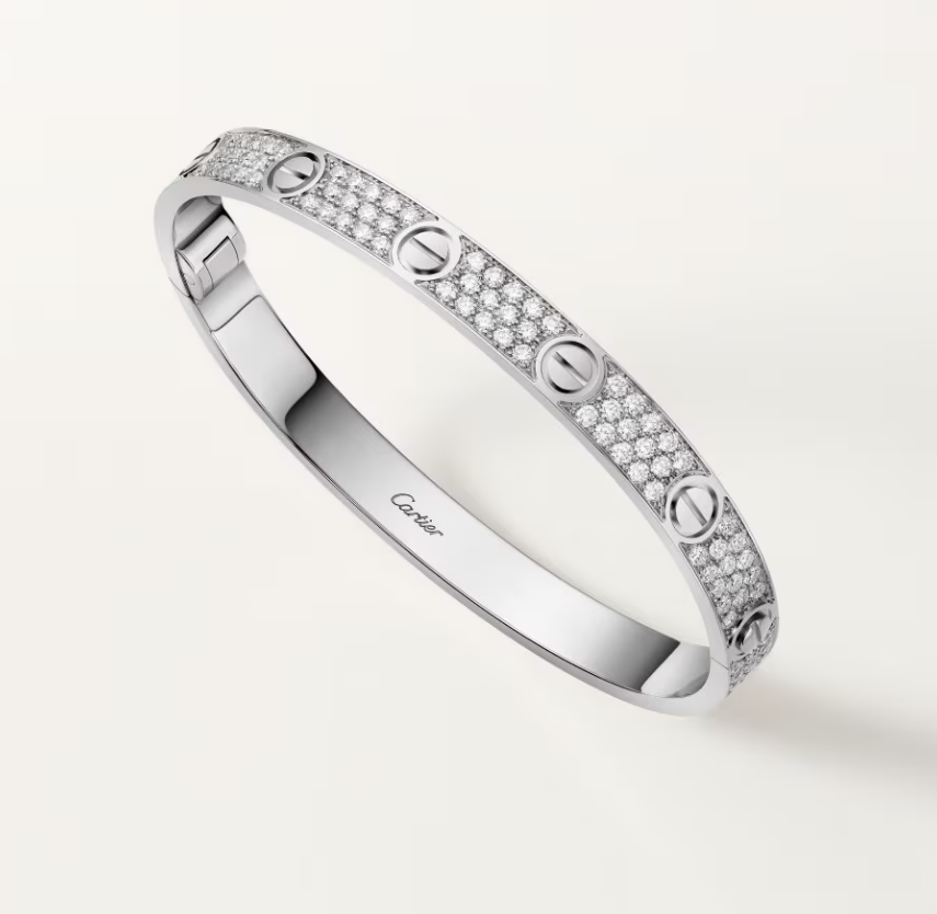 [Panda Jewelry]NEW-LOVE-6.1MM-Width Diamond-Studded Bracelet
