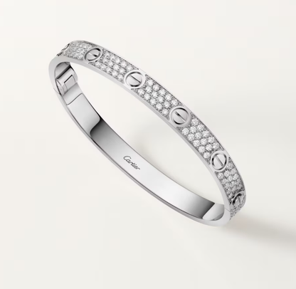 [Panda Jewelry]NEW-LOVE-6.1MM-Width Diamond-Studded Bracelet