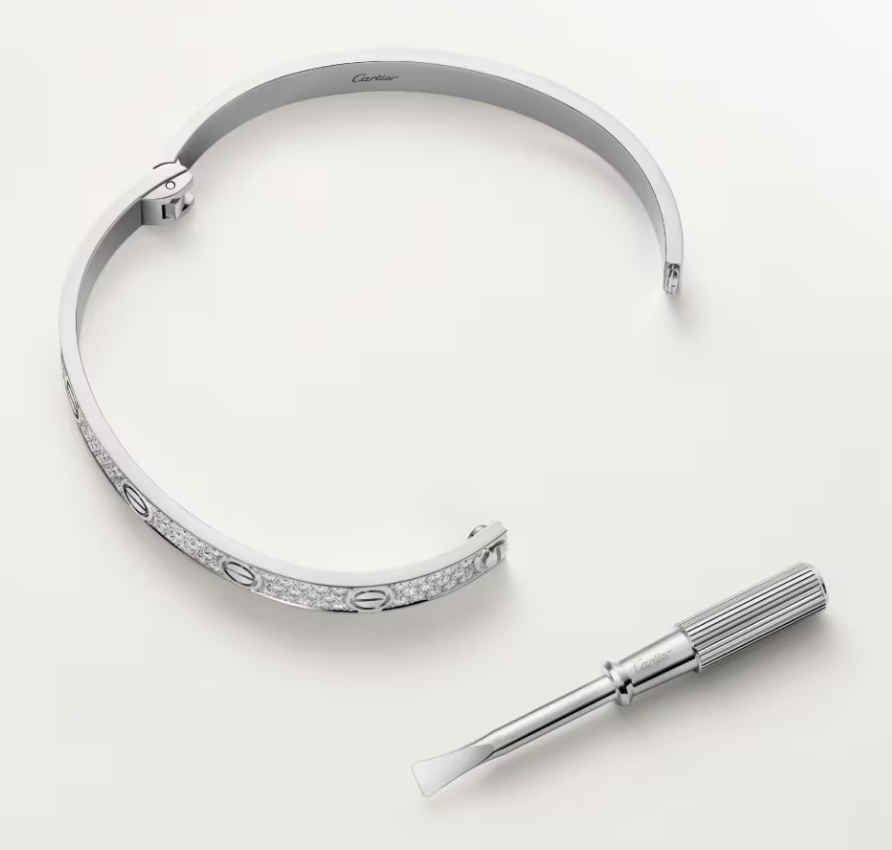 [Panda Jewelry]NEW-LOVE-6.1MM-Width Diamond-Studded Bracelet