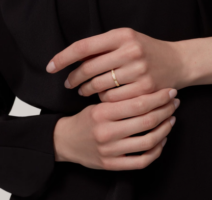 [Panda Jewelry]LOVE RING 2.6mm-wide full-diamond ring Gold