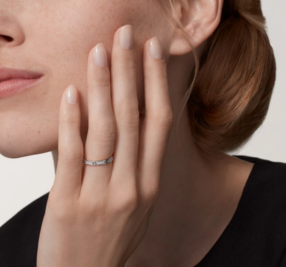 [Panda Jewelry]LOVE RING 2.6mm-wide full-diamond ring silver