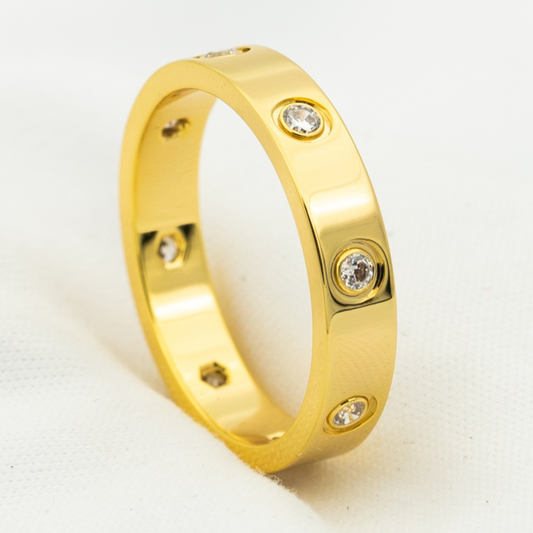 [Panda Jewelry]LOVE RING 3.6MM 8 DIAMONDS