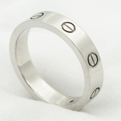 [Panda Jewelry]LOVE RING 4MM 1 DIAMOND SILVER
