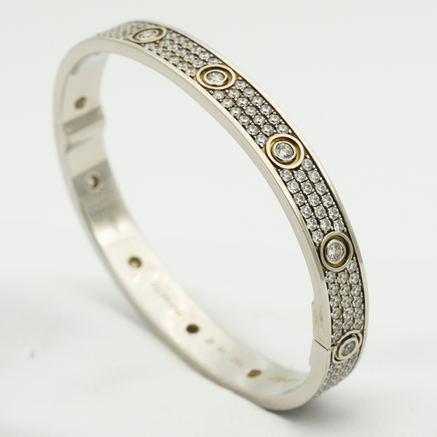[Panda Jewelry]LOVE BRACELET 6.1MM DIAMOND-PAVED 10 BIG DIAMONDS
