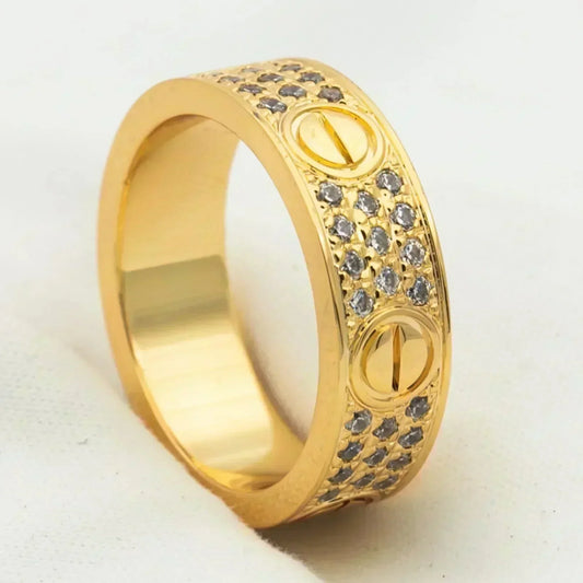 [Panda Jewelry]LOVE RING 5.5MM DIAMONDS PAVED