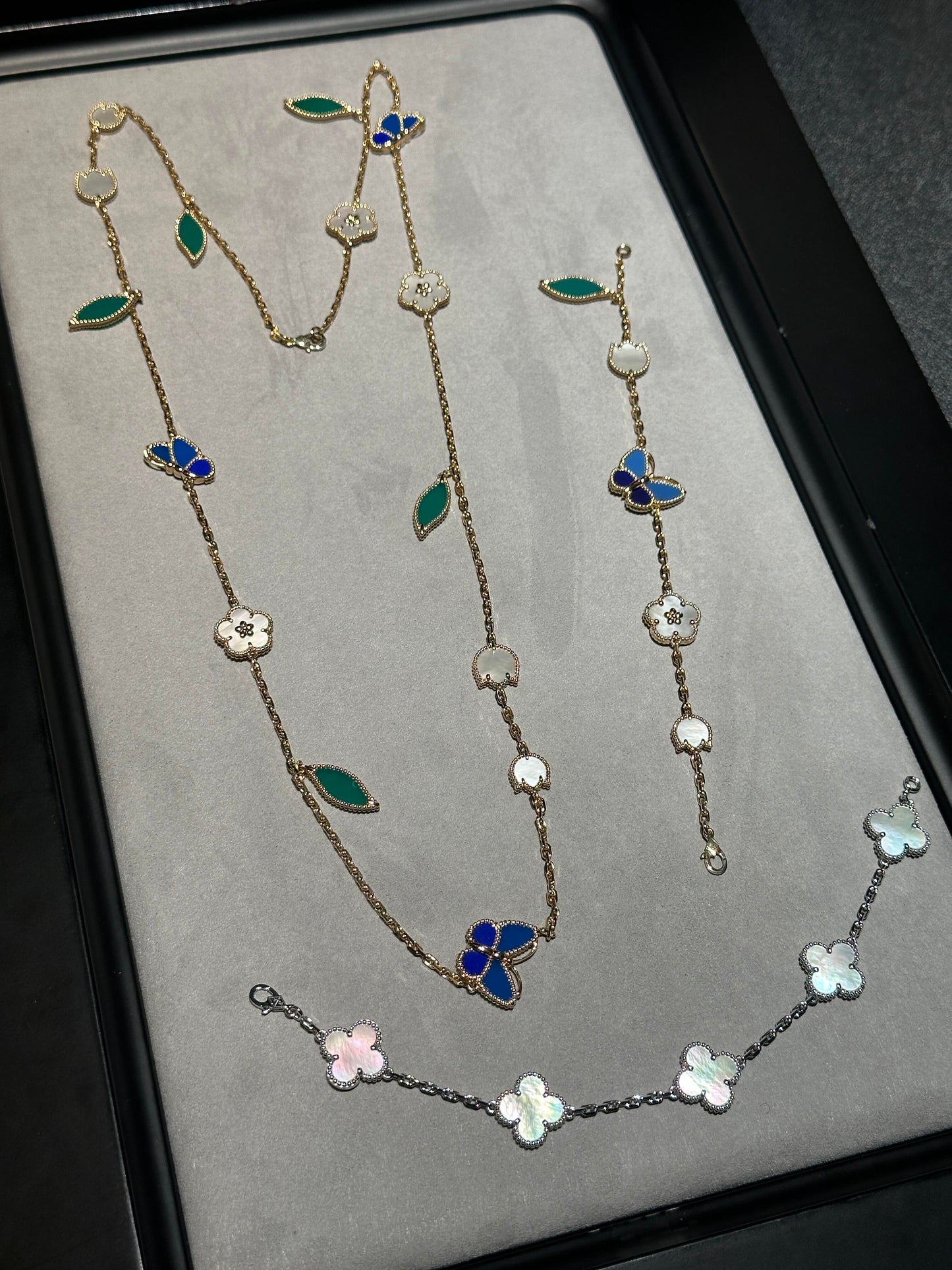 [Panda Jewelry] 26 NEW CLOVER 15 MOTIFS LUCKY NECKLACE
