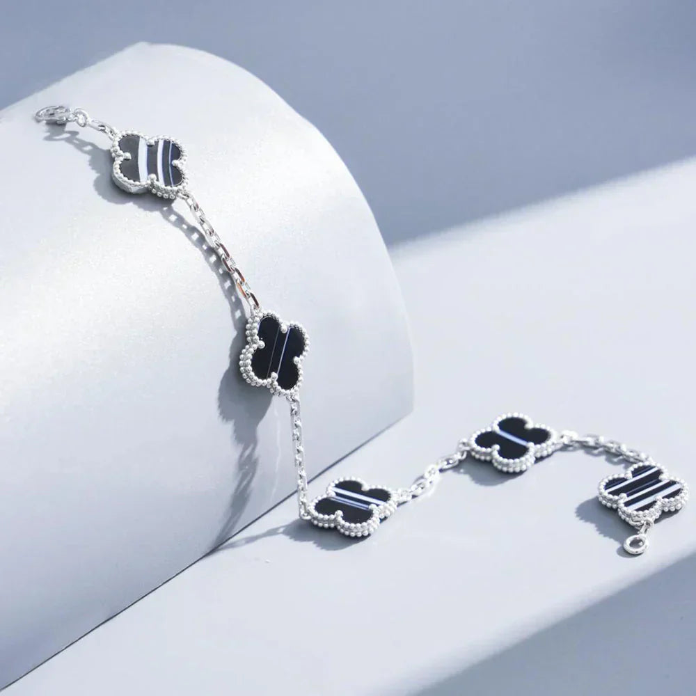 [Panda Jewelry] CLOVER 5 MOTIF PULSAR STONE BRACELET COLLECTION