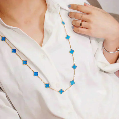 [Panda Jewelry]CLOVER 20 MOTIFS TURQUOISE GOLD