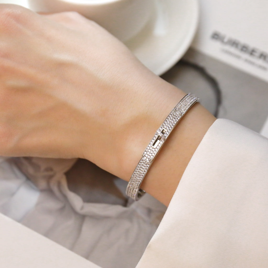 [Panda Jewelry]KELLY BRACELET DIAMOND PAVED