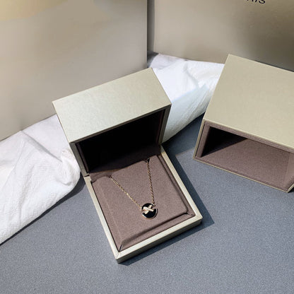 [Panda Jewelry]JEUX DE PINK GOLD DIAMOND NECKLACE