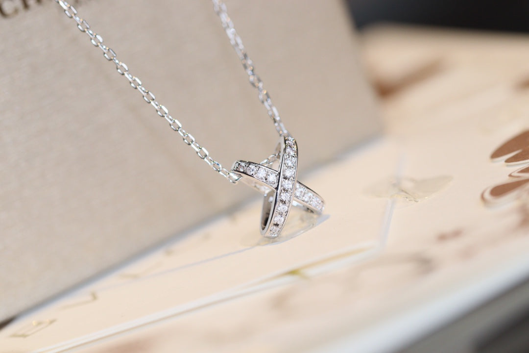 [Panda Jewelry]JEUX DE DIAMOND NECKLACE