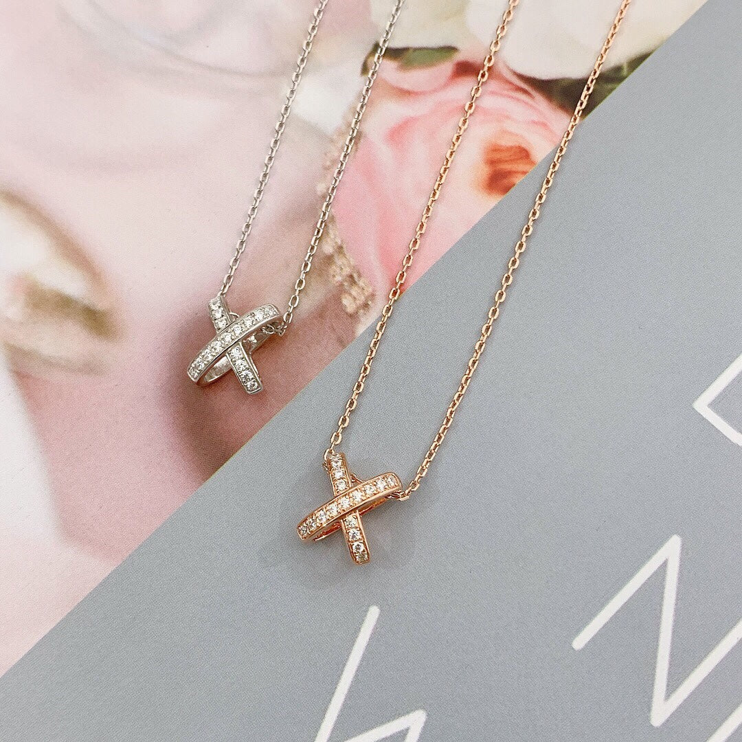 [Panda Jewelry]JEUX DE DIAMOND NECKLACE