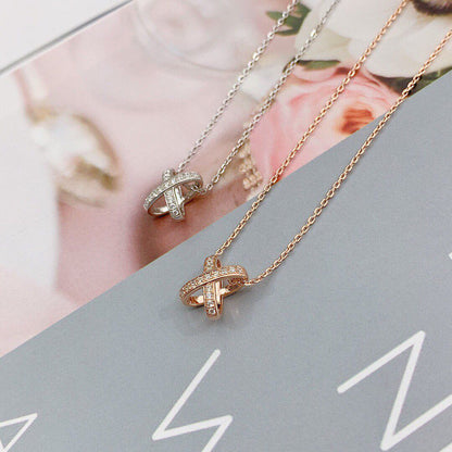 [Panda Jewelry]JEUX DE DIAMOND NECKLACE