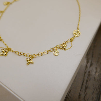 [Panda Jewelry]BLOOMING SUPPLE NECKLACE BRASS