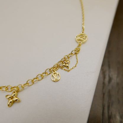 [Panda Jewelry]BLOOMING SUPPLE NECKLACE BRASS
