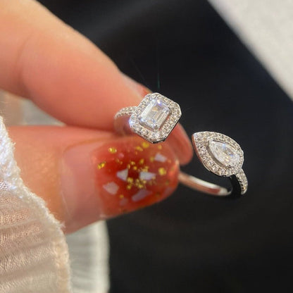 [Panda Jewelry]MY TWIN TOI & MOI SILVER DIAMOND RING