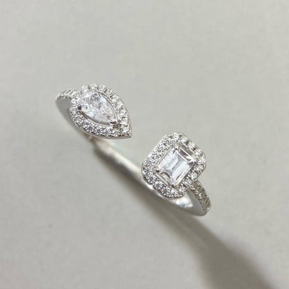 [Panda Jewelry]MY TWIN TOI & MOI SILVER DIAMOND RING