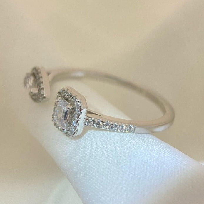 [Panda Jewelry]MY TWIN TOI & MOI SILVER DIAMOND RING