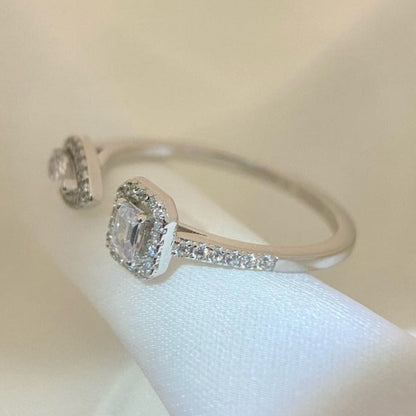 [Panda Jewelry]MY TWIN TOI & MOI SILVER DIAMOND RING