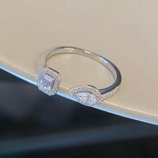 [Panda Jewelry]MY TWIN TOI & MOI SILVER DIAMOND RING