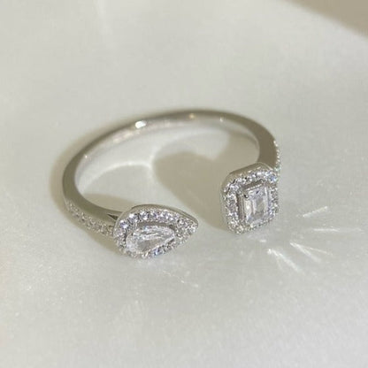 [Panda Jewelry]MY TWIN TOI & MOI SILVER DIAMOND RING
