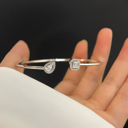 [Panda Jewelry]JONC FLEX MY TWIN TOI & MOI SILVER DIAMOND BRACELET