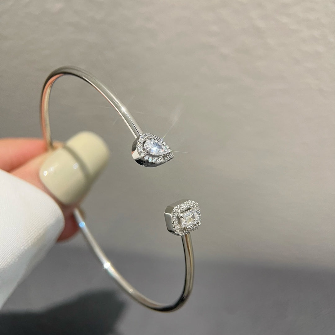 [Panda Jewelry]JONC FLEX MY TWIN TOI & MOI SILVER DIAMOND BRACELET