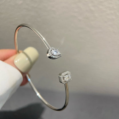 [Panda Jewelry]JONC FLEX MY TWIN TOI & MOI SILVER DIAMOND BRACELET
