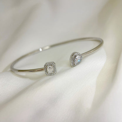 [Panda Jewelry]JONC FLEX MY TWIN TOI & MOI SILVER DIAMOND BRACELET