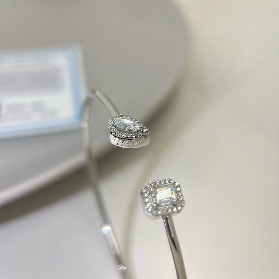[Panda Jewelry]JONC FLEX MY TWIN TOI & MOI SILVER DIAMOND BRACELET
