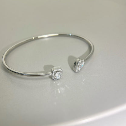 [Panda Jewelry]JONC FLEX MY TWIN TOI & MOI SILVER DIAMOND BRACELET