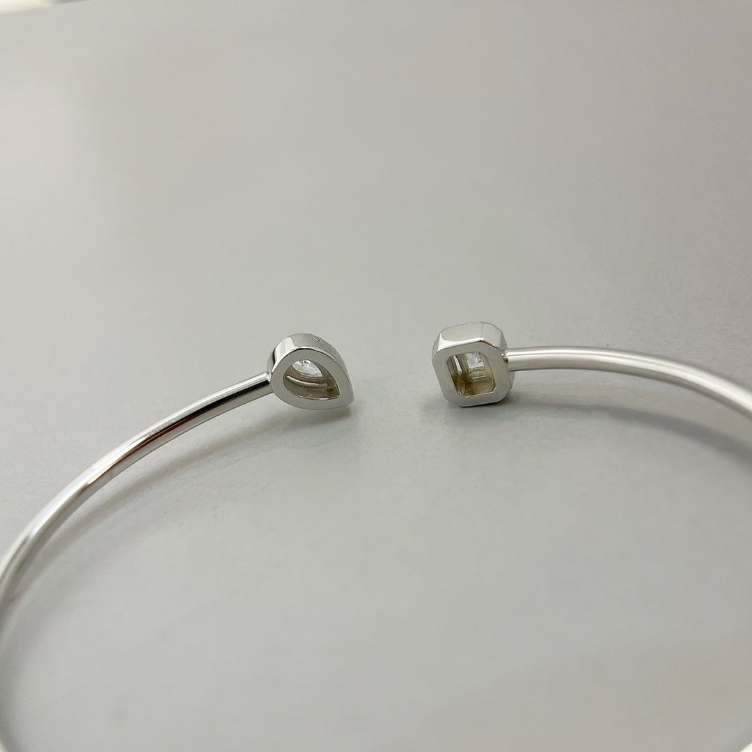 [Panda Jewelry]JONC FLEX MY TWIN TOI & MOI SILVER DIAMOND BRACELET