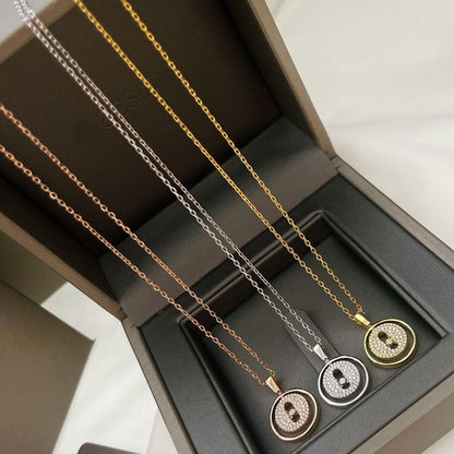 [Panda Jewelry]LUCKY MOVER PM PAVED NECKLACE