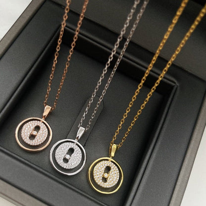 [Panda Jewelry]LUCKY MOVER PM PAVED NECKLACE